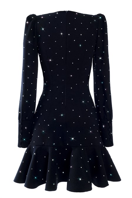 Mini dress with closed back and mirrors - photo 6668