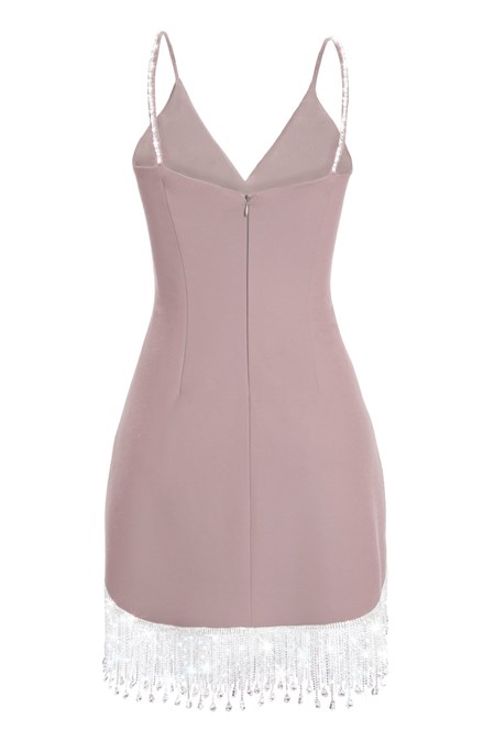 Strapless Mini Dress with Fringe - photo 6690