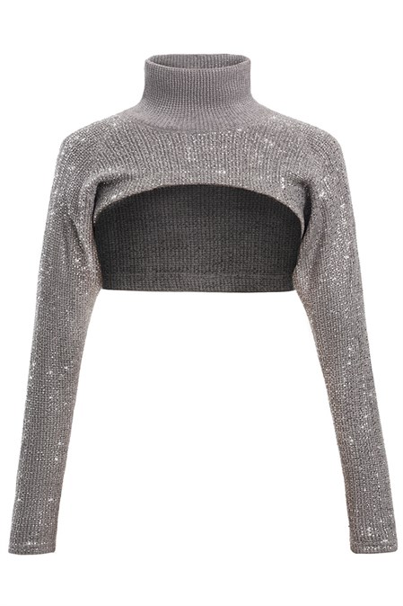 Cropped sweater honeycomb - photo 6916