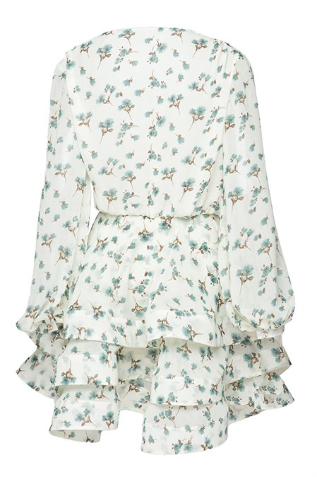 Lightweight mini dress with floral print - photo 7758