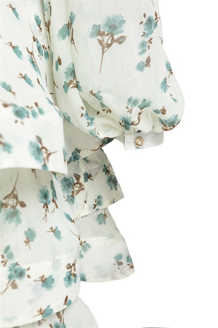 Lightweight mini dress with floral print - photo 7760