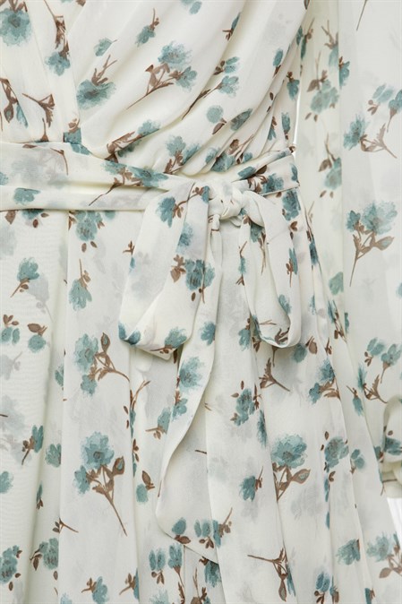 Light midi dress with floral print - photo 7762