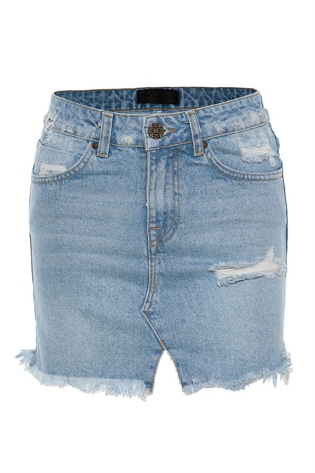 Denim mini skirt - photo 7767