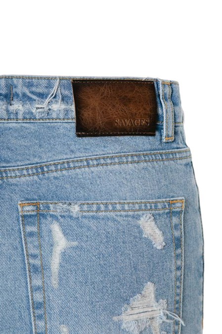 Denim mini skirt - photo 7768