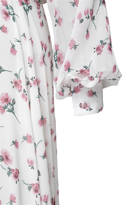 Floral print Floor-length sultry dress - photo 7785