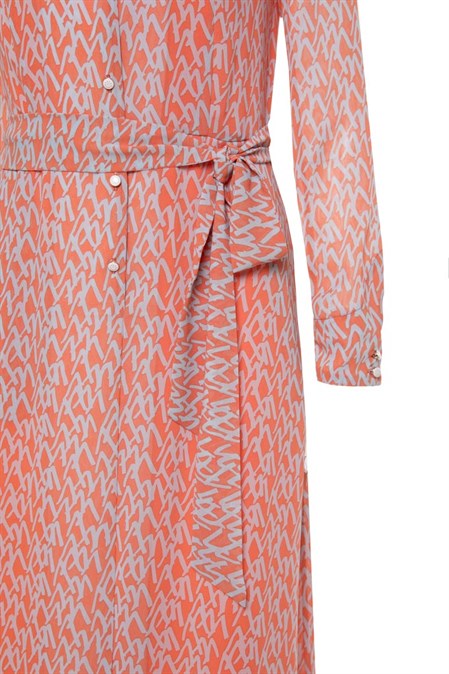 Stretchy floor-length dress with long sleeves - photo 7793