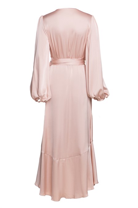 Flowing Midi Halter Dress with Waist Belt - photo 7796