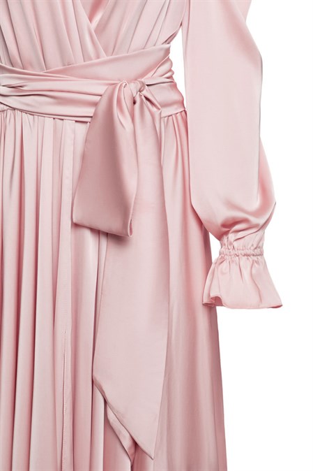 Long sleeve dress with open shoulders - photo 7802