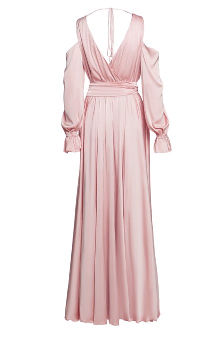 Long sleeve dress with open shoulders - photo 7803