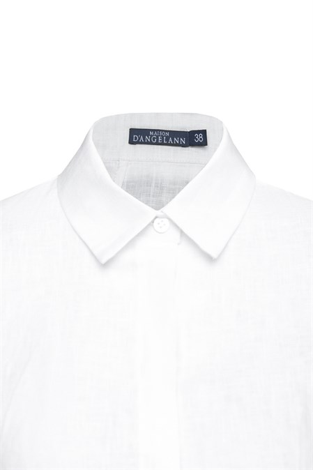 Summer mini dress with tight collar - photo 7839