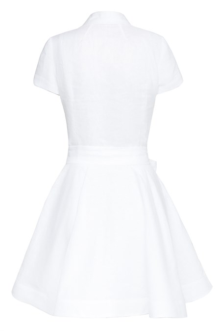 Summer mini dress with tight collar - photo 7840