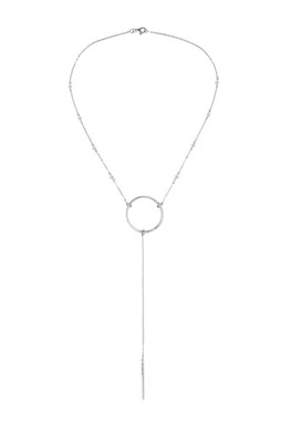 Necklace tie with a circle in the middle