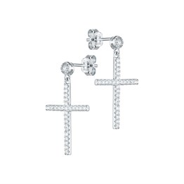 Earrings crosses with stones