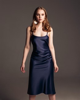 Satin combination dress