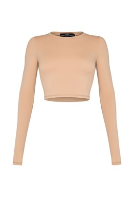 Austin Beige" crop top