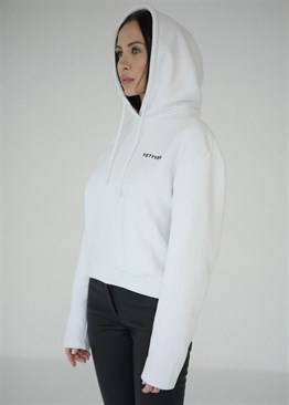 Shortening hoodie white