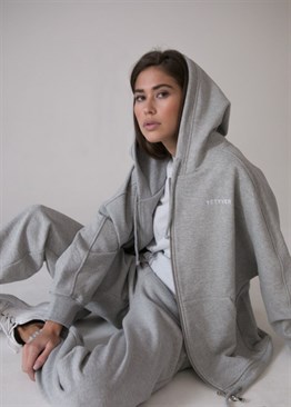 Grey Hoodie with Zipper