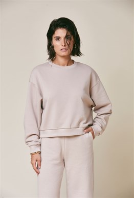 Cropped sweatshirt "Macadamia"