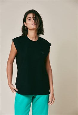 Sleeveless T-shirt "Run Black