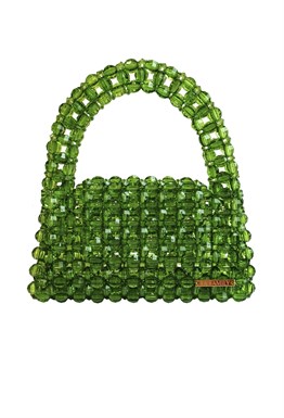 bag made of beads green small