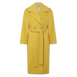 double-breasted wool and cashmere belted coat