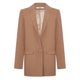 Classic straight cut jacket (sand color)