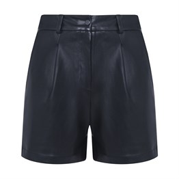 Classic eco leather shorts