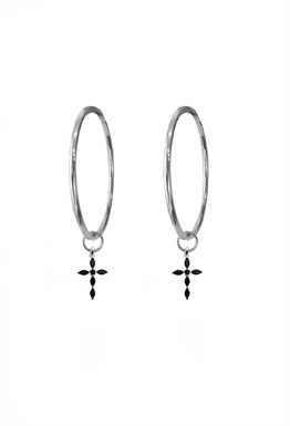 cross ring earrings