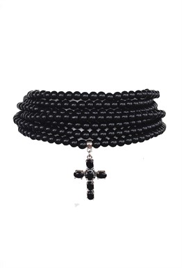 cross agate choker