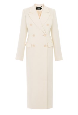 White fitted coat