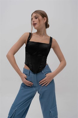 BLOOM corset top black