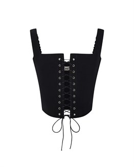 Corset with lacing