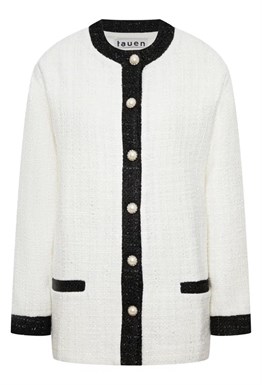 Milk tweed jacket