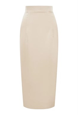 Forever" pencil skirt in champagne