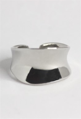 Wide sterling silver ring