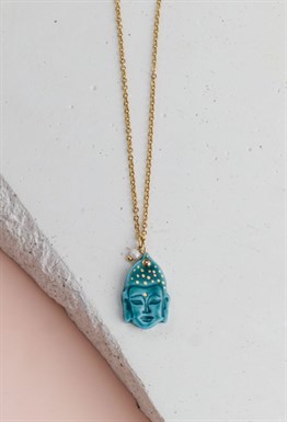 Porcelain Buddha on necklace