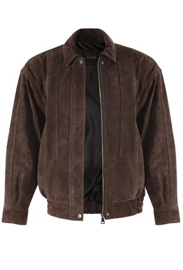 Suede bomber jacket