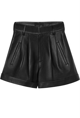 Leather shorts