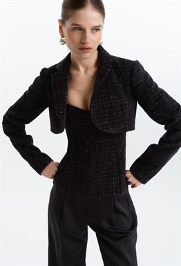 Elevate tweed bolero