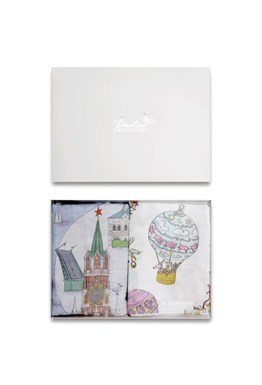 Set of two muslin diapers “Russia”