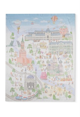 Organic muslin 4 layer plaid “Russia”