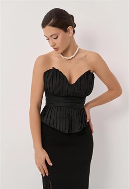 Black Pleated Corset