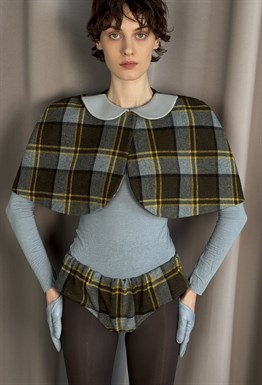 Peggy Plaid cape
