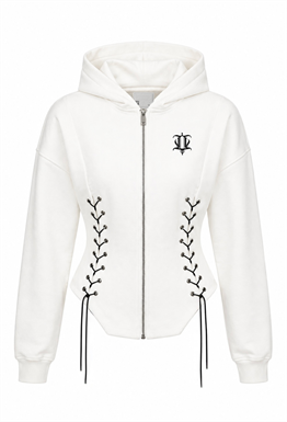 Hoodie with eyelets