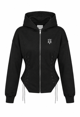 Hoodie with eyelets