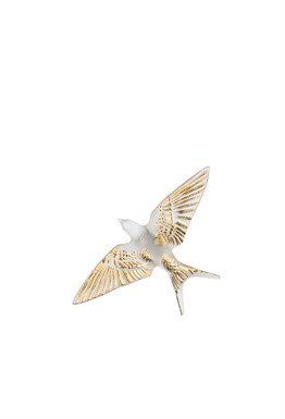 Swallow wings down wall sculpture