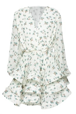 Lightweight mini dress with floral print