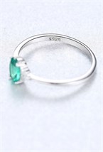 Rainbow ring with green crystal - photo 12228