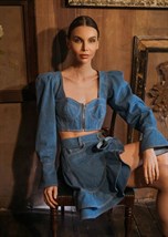 asymmetrical denim skirt - photo 14135