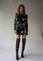 Black sequin dress - photo 17969